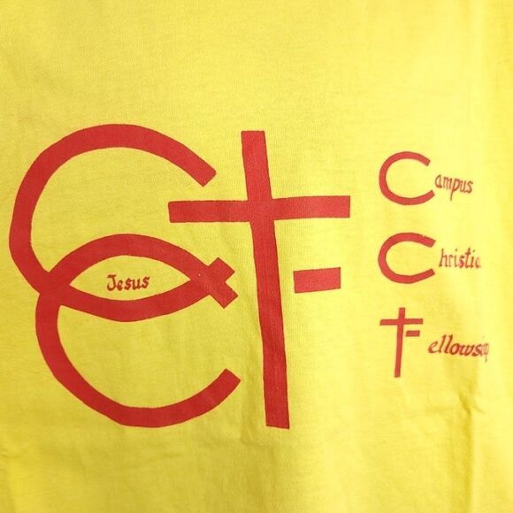 Campus Christian Fellowship T Shirt Vintage 90s College Club Mens Size XL - Picture 2 of 5